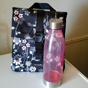 Vera Bradley holland bouquet lunchbag with water bottle.
